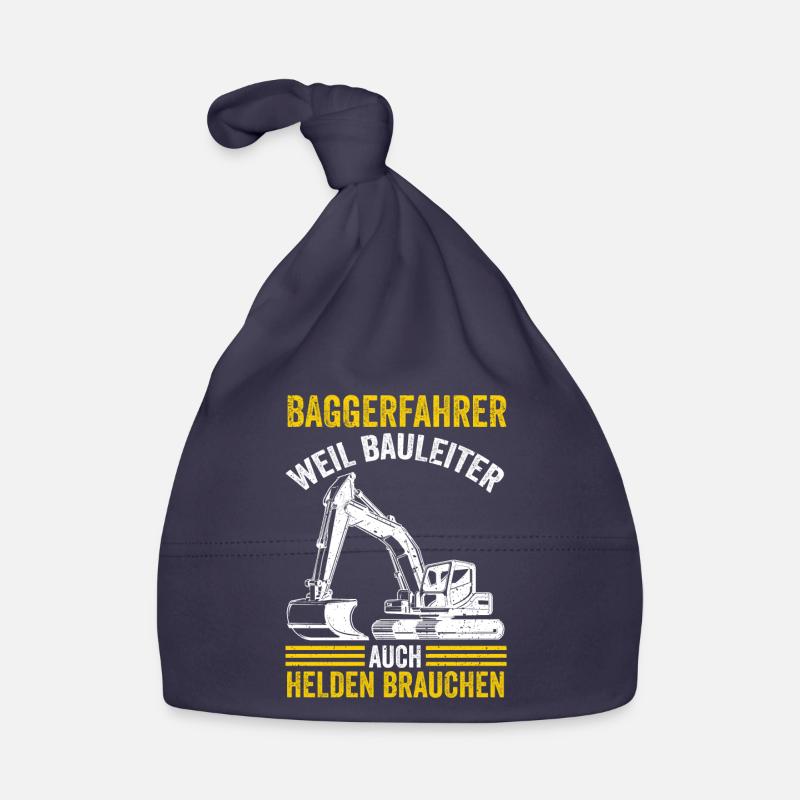 Baggerfahrer Bauleiter Bagger Baby Bio-Mütze