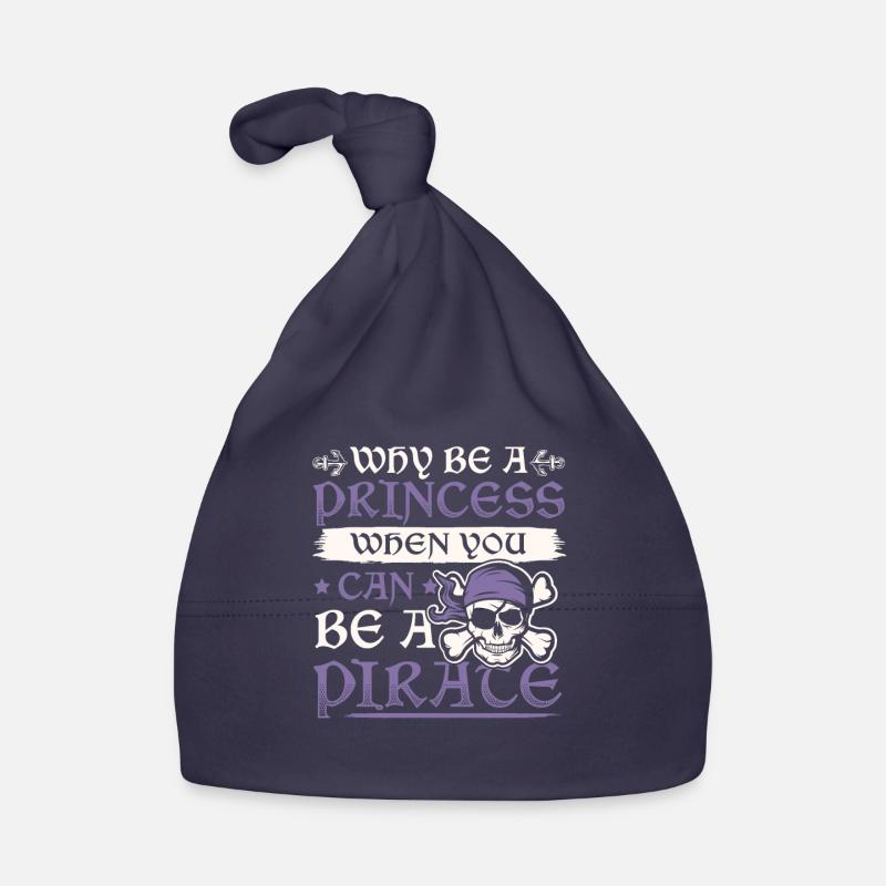 Why be a princess when you can be a pirate girl Organic Baby Cap