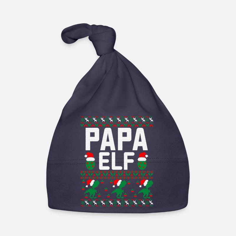 Papa Elf hässlicher Weihnachtspullover Baby Bio-Mütze