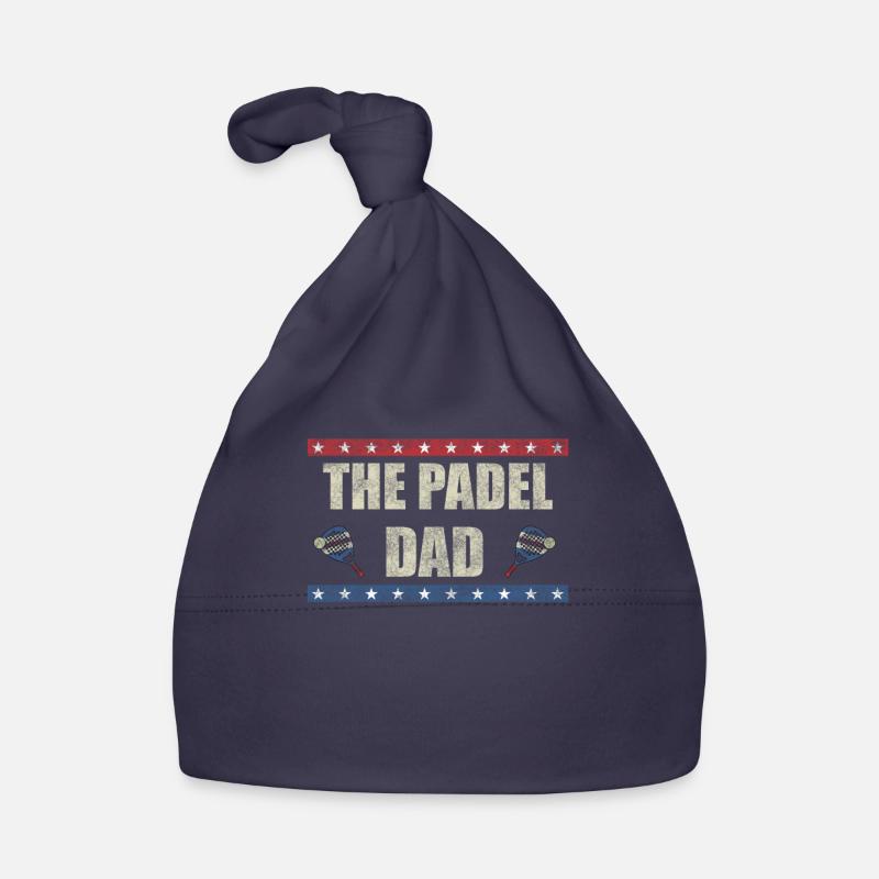 Le Padel Dad American Flag Padel Player - Bonnet bio Bébé - marine