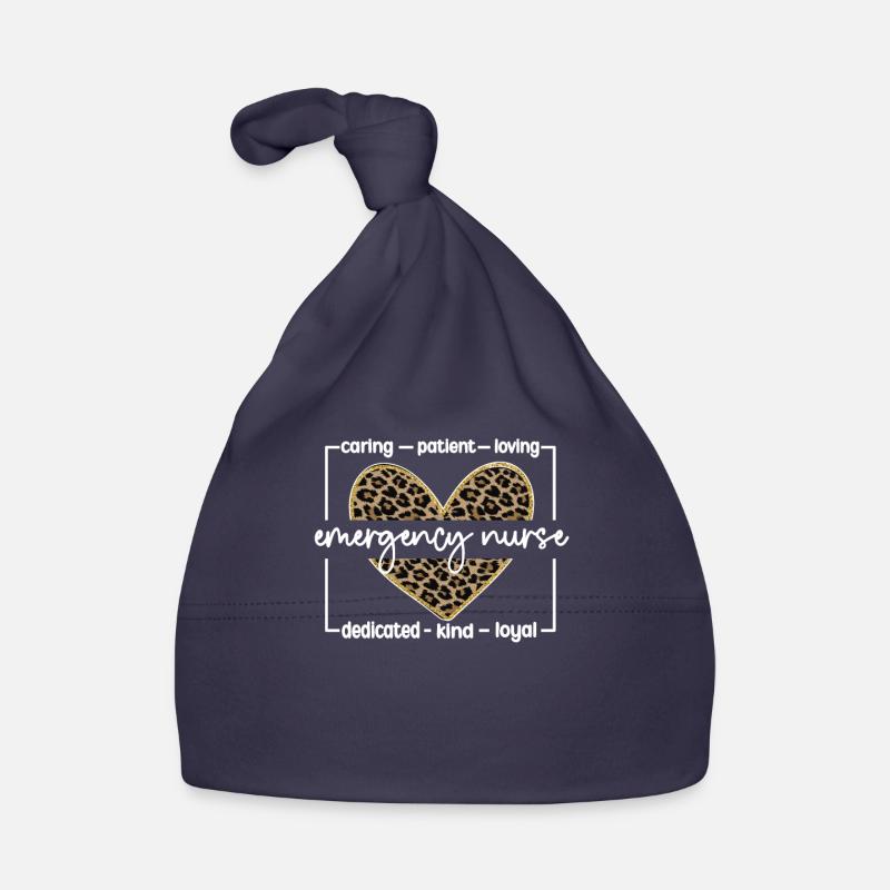 Infirmière à l’urgence Infirmière d’urgence - Bonnet bio Bébé - marine
