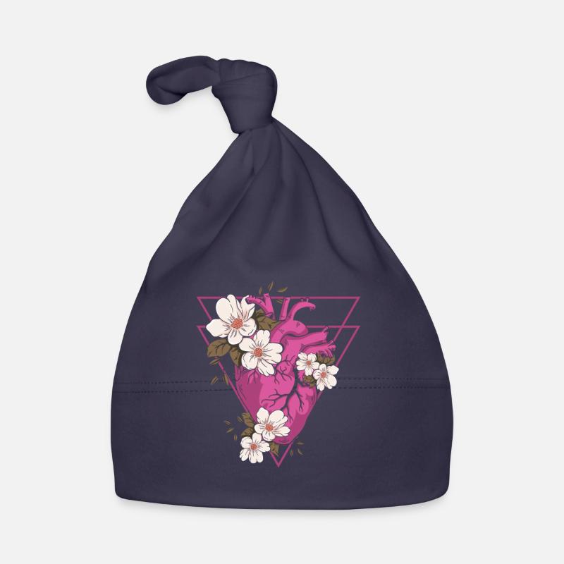 Gothic Blumen Baby Bio-Mütze
