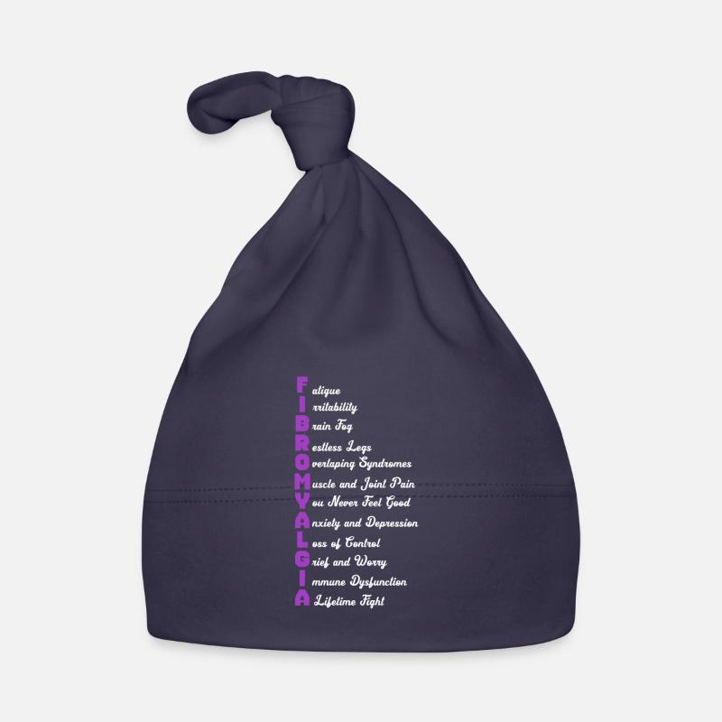 Fibromyalgie Fibro Fibromyalgie Rhumatisme Cadeau - Bonnet bio Bébé - marine