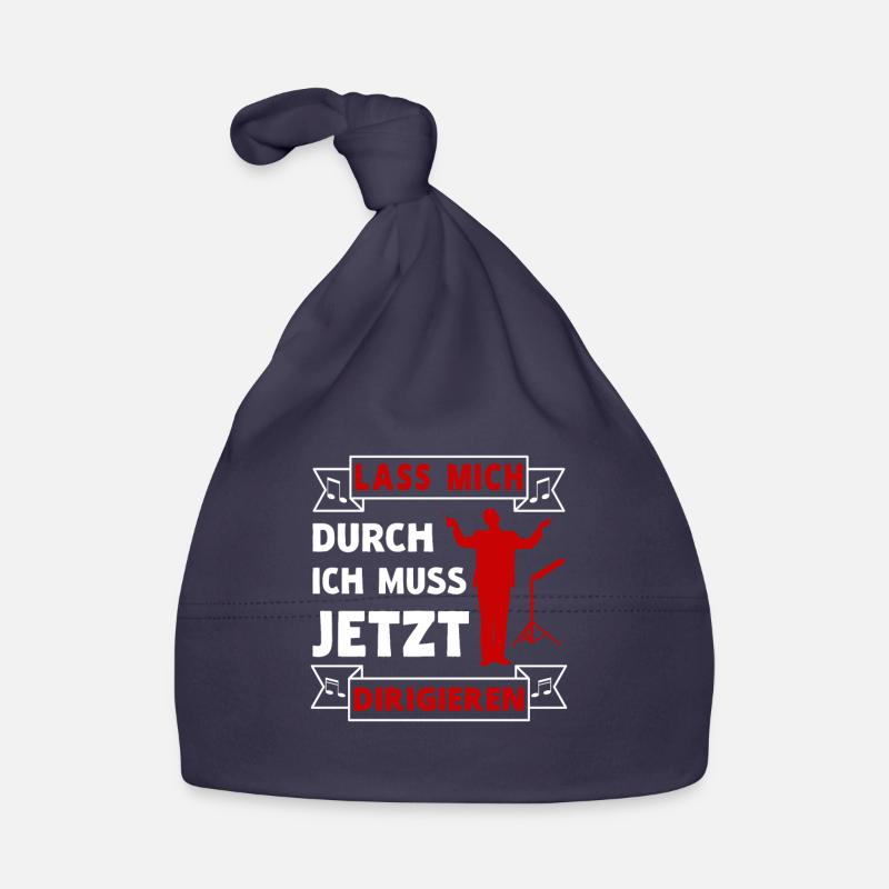Dirigent Dirigieren Chor Orchester Musik Spruch Baby Bio-Mütze