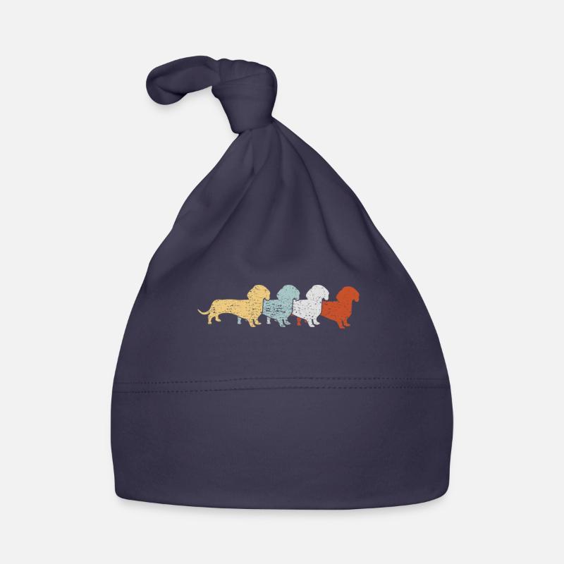 Teckel Rétro Vintage Bonnet bio Bébé