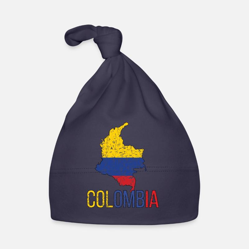 Colombie Colombie Drapeau colombien - Bonnet bio Bébé - marine