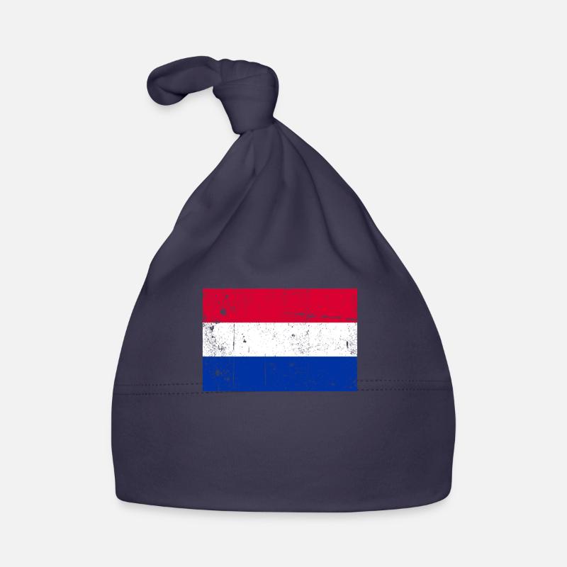 Hollande Pays-Bas Drapeau Vintage Bonnet bio Bébé
