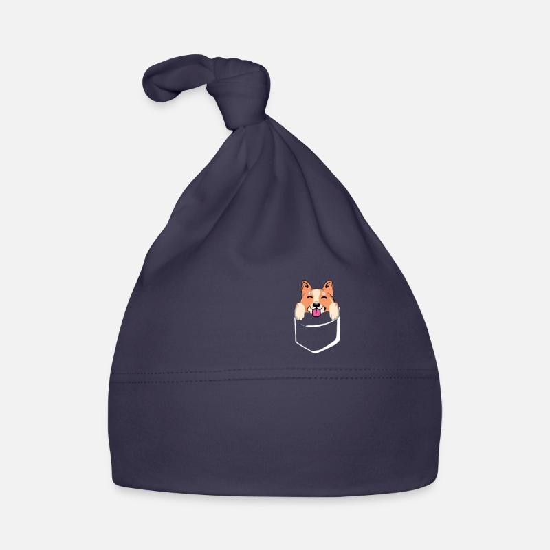 Mignon chiot de chien Kawaii dans l’animal de poche Corgi Bonnet bio Bébé