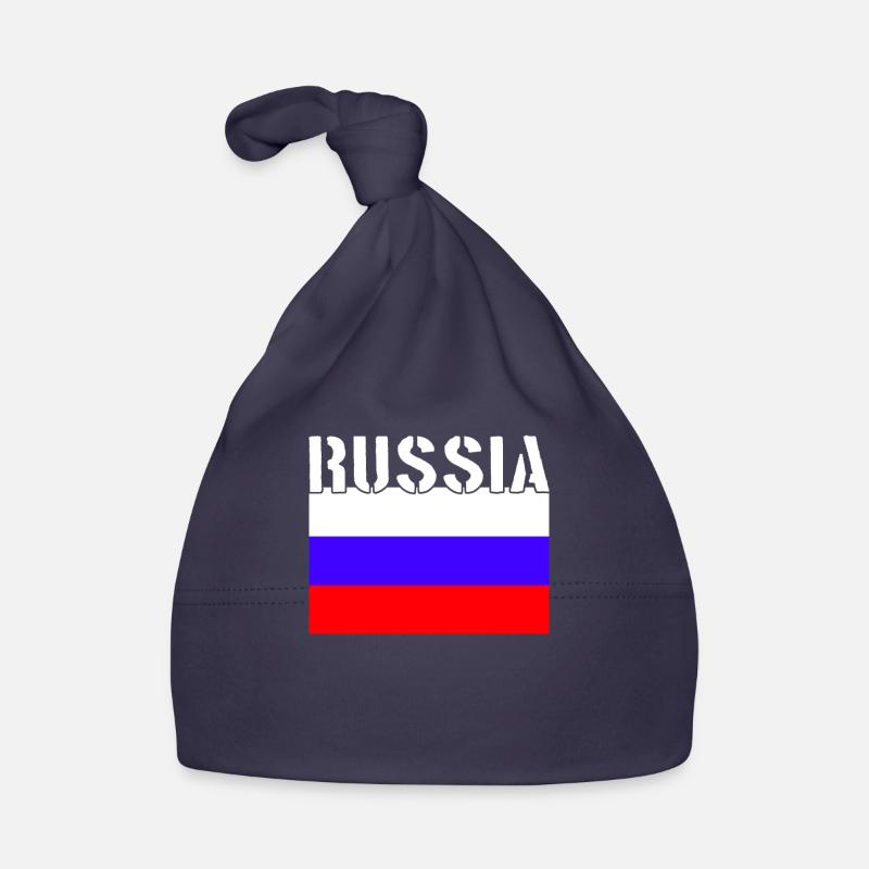 Drapeau de la Russie Bonnet bio Bébé