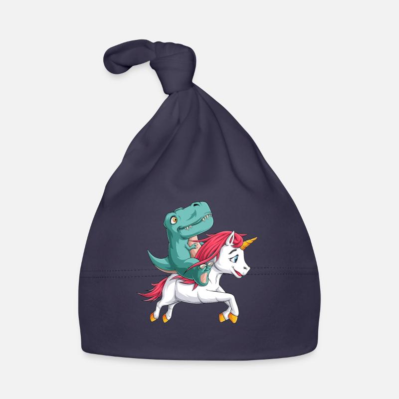 Bébé T Rex Licorne Dinosaure Mignon Garçon Cadeau - Bonnet bio Bébé - marine