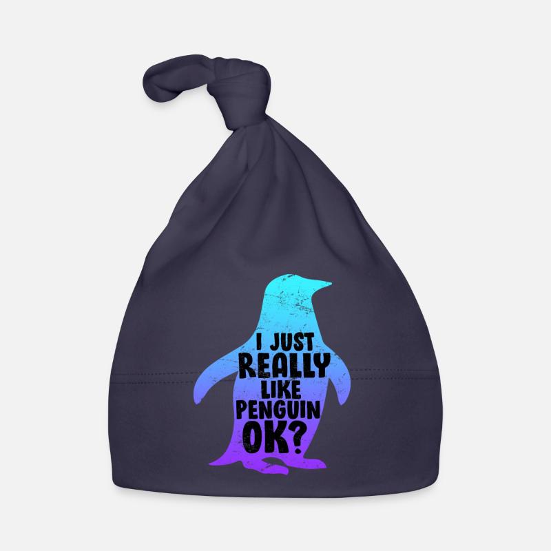Ich mag halt einfach Pinguine Pinguin Freund Baby Bio-Mütze