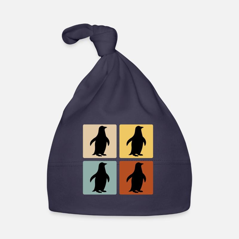 Pingouins rétro Bonnet bio Bébé