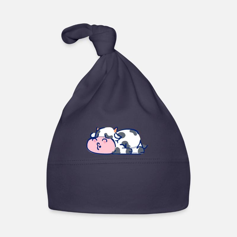 Vache endormie Bonnet bio Bébé