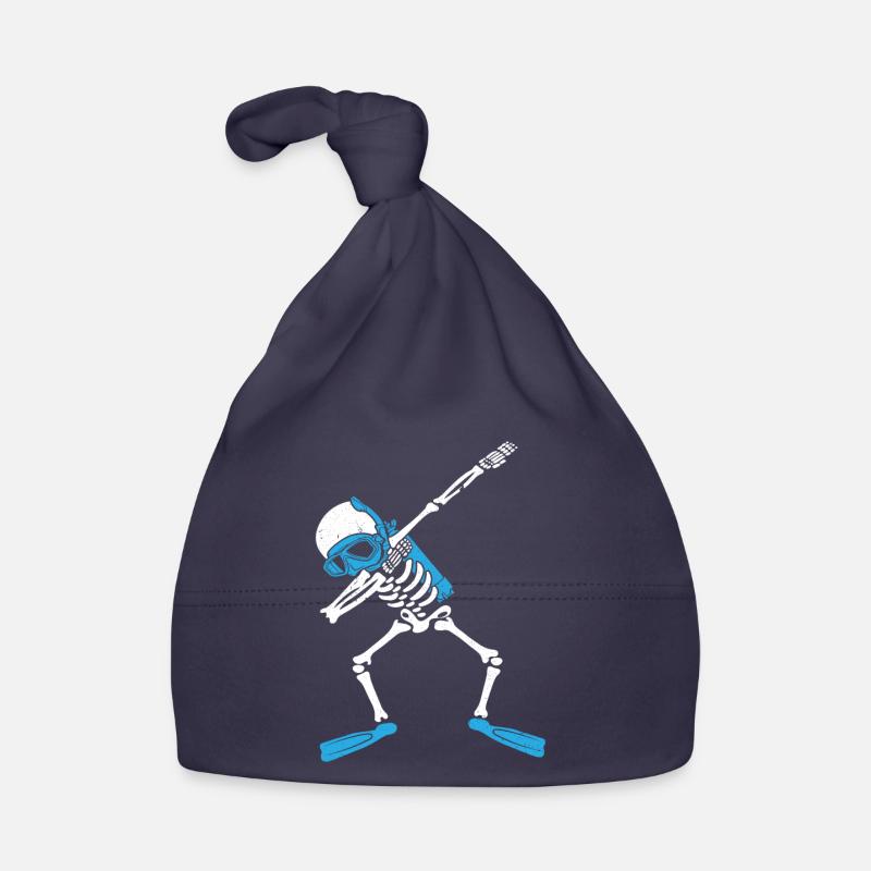 Scuba Diver Dabbing Skeleton Diver Tauchen Baby Bio-Mütze