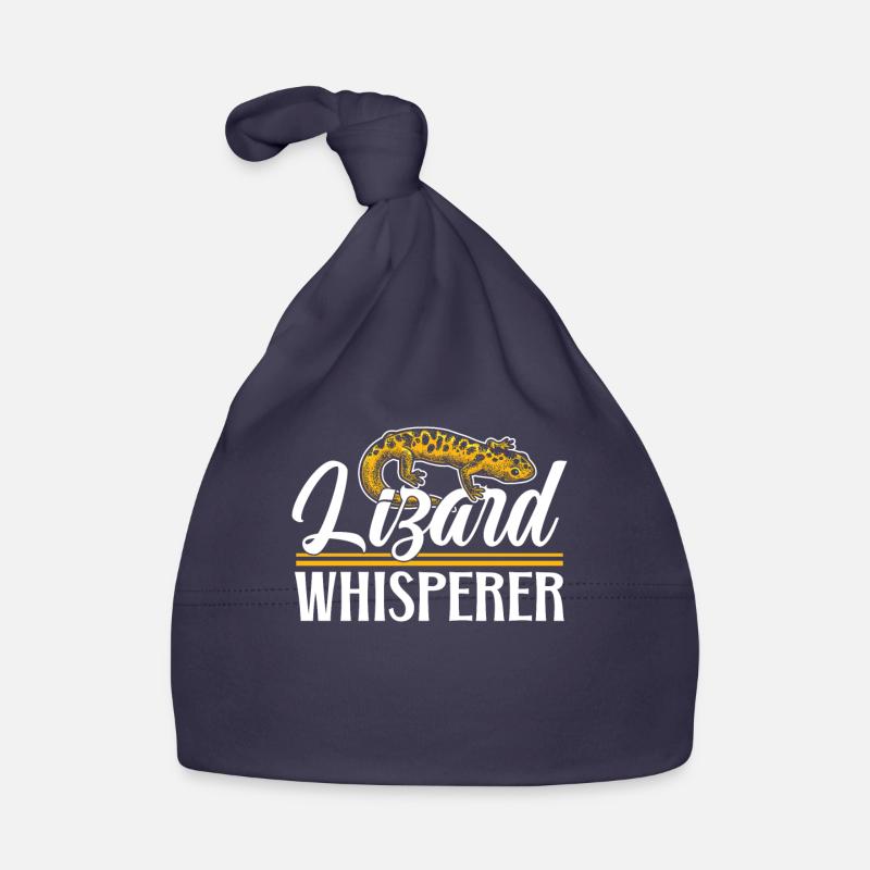 Lizard Whisperer Reptile Lizard Lizard - Organic Baby Cap - navy