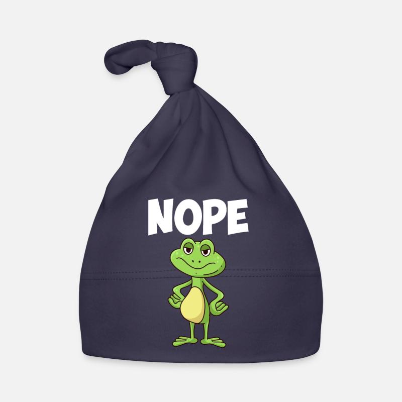 Non! Humour Frog Sarcasme Tout simplement non Bonnet bio Bébé