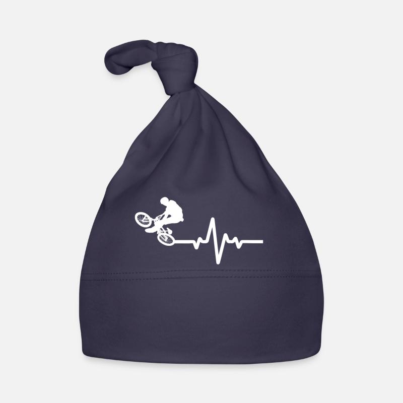 Bicycle on ECG line Organic Baby Cap