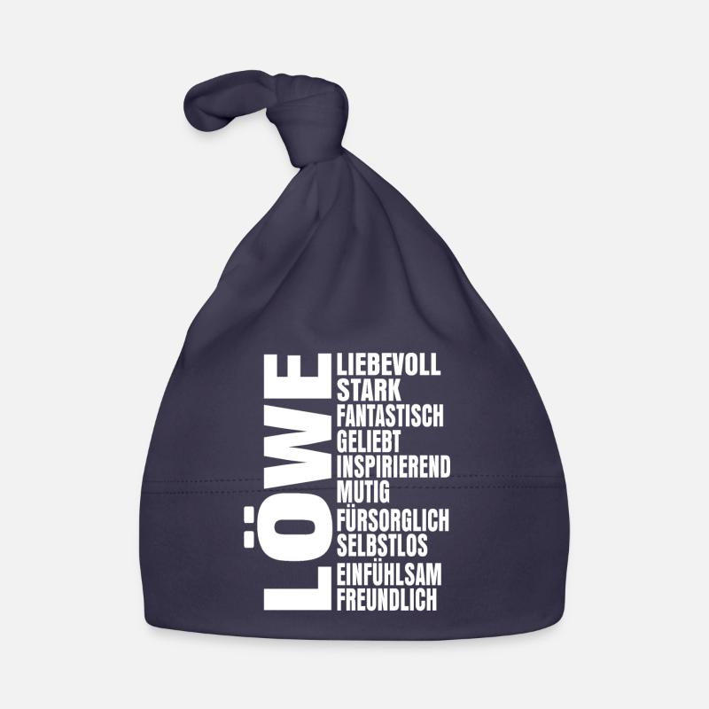 Sternzeichen Löwe - Baby Bio-Mütze - Navy