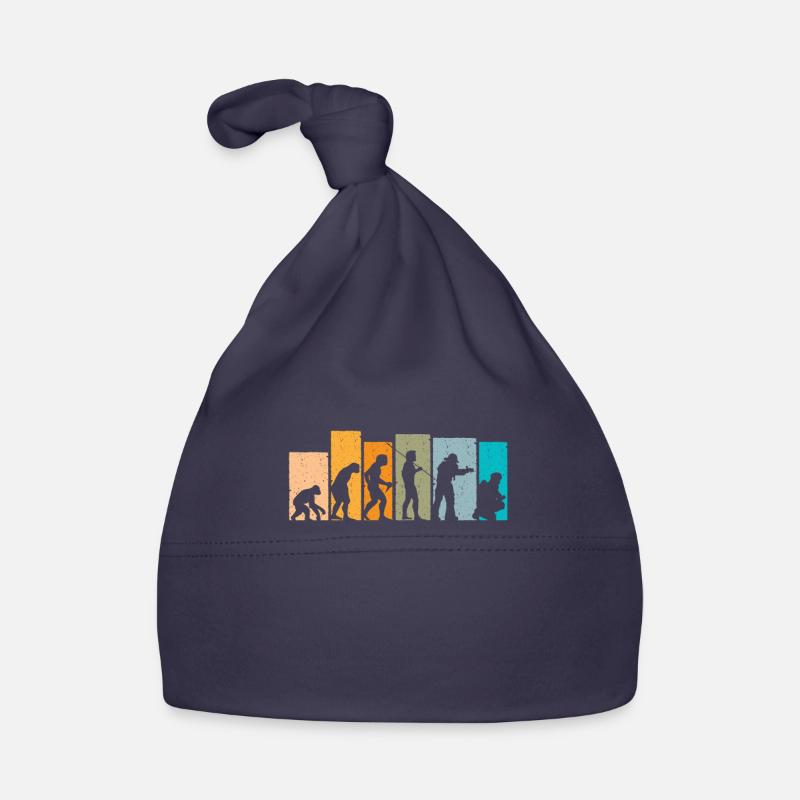 Evolution Retro feuerwehrmann feuerwehr Geschenk - Baby Bio-Mütze - Navy