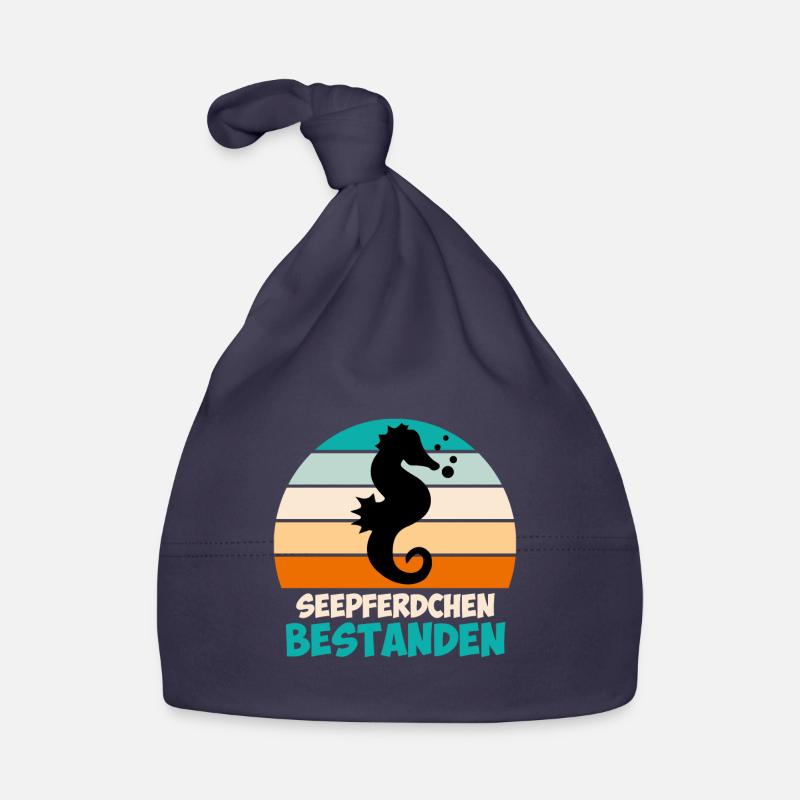 Seepferdchen Abzeichen Baby Bio-Mütze