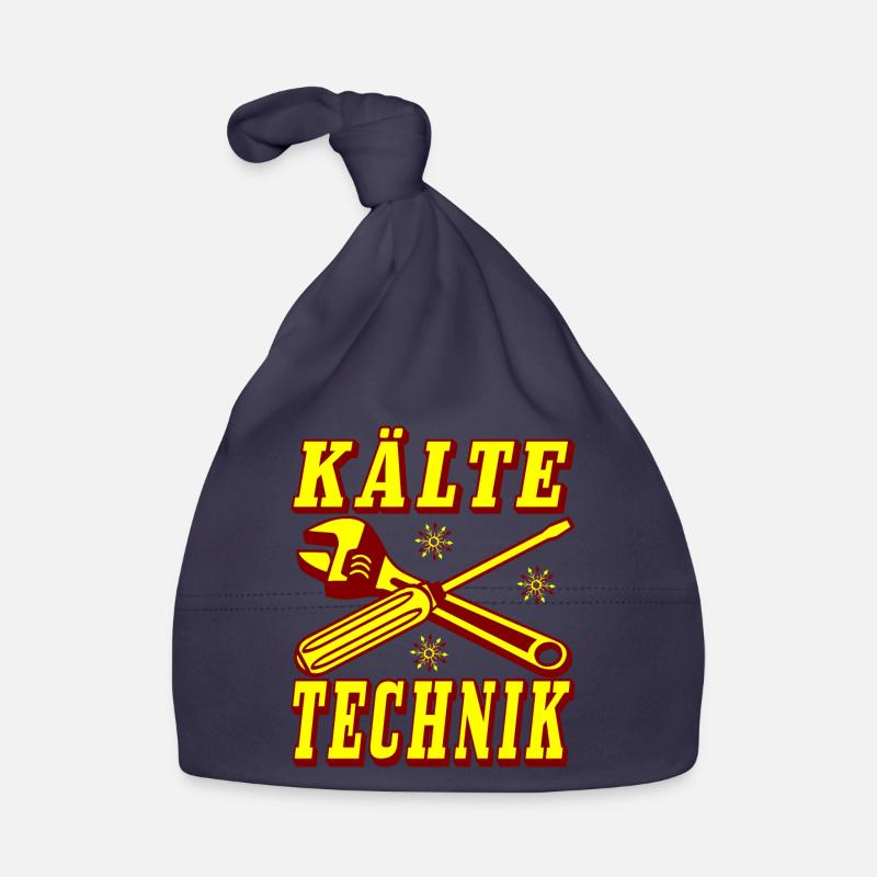 Kälte Technik Retro Design - Baby Bio-Mütze - Navy