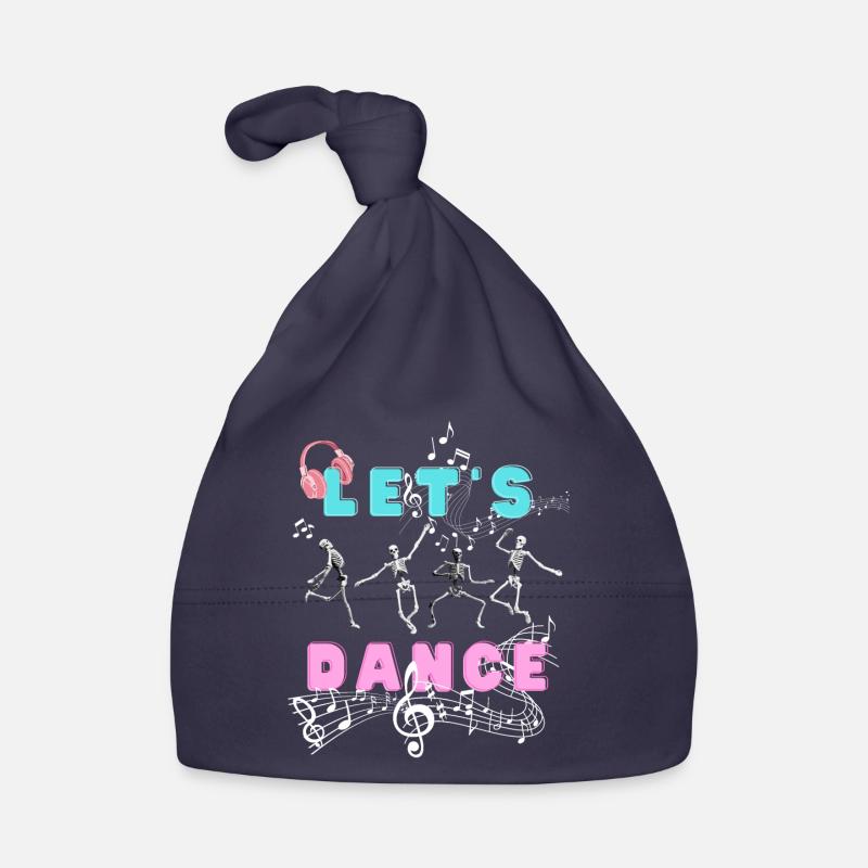 "Lets Dance" Funny Dancing Skeletons Organic Baby Cap