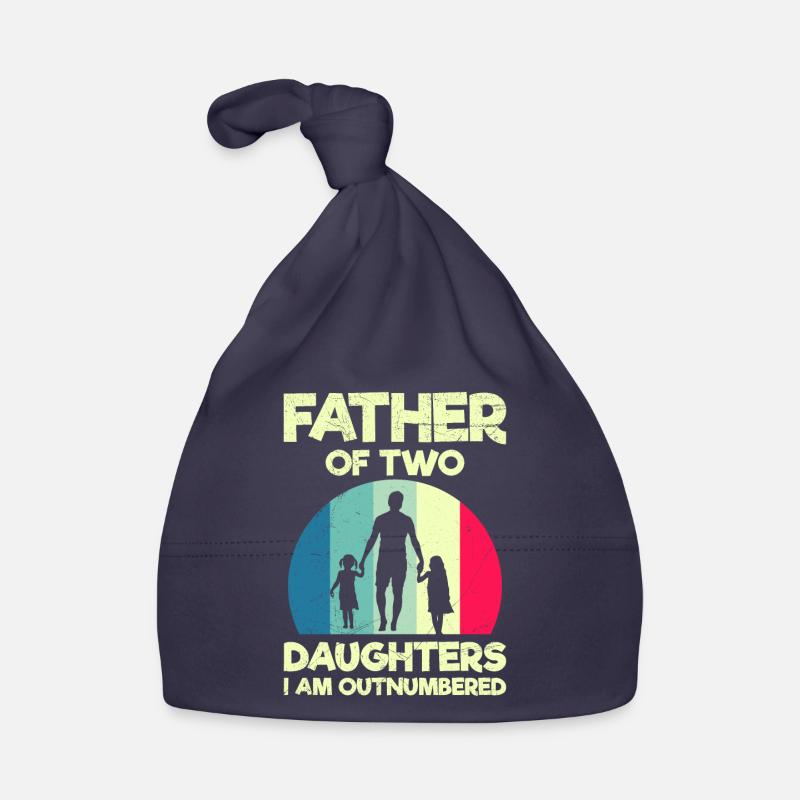 Papa 2 Kinder Papa 2 Töchter Baby Bio-Mütze