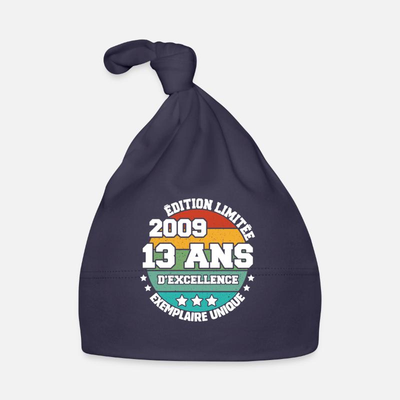 2009 13 Ans Edition Limitée 13 Ans D'excellence - Bonnet bio Bébé - marine