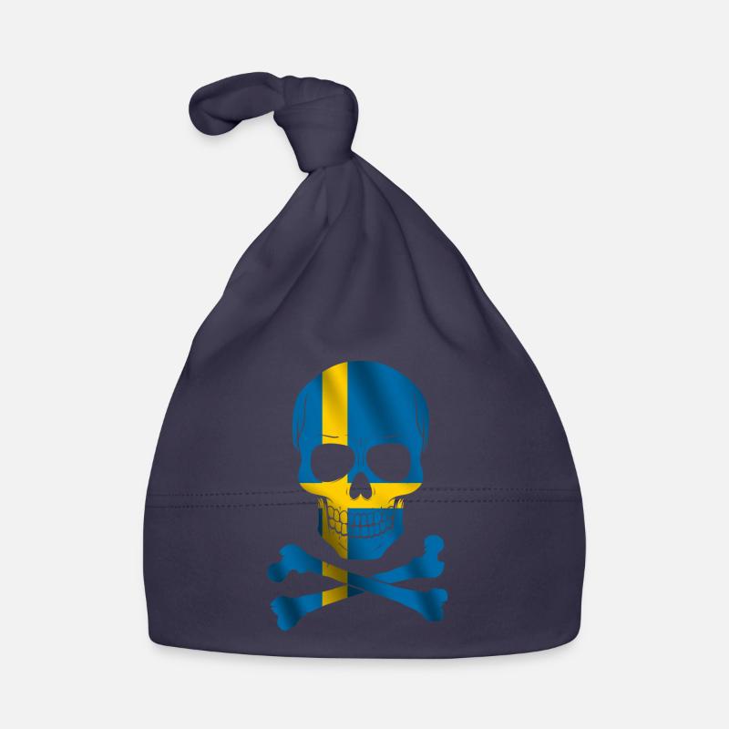Sweden Flag Organic Baby Cap