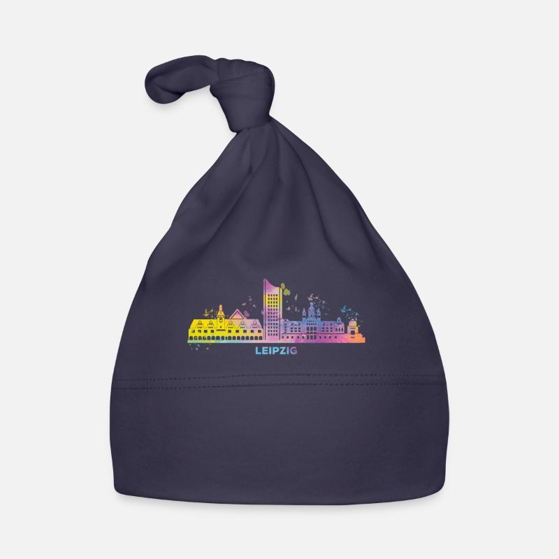 Leipzig Skyline Coloré Leipzig Uniriese Bonnet bio Bébé