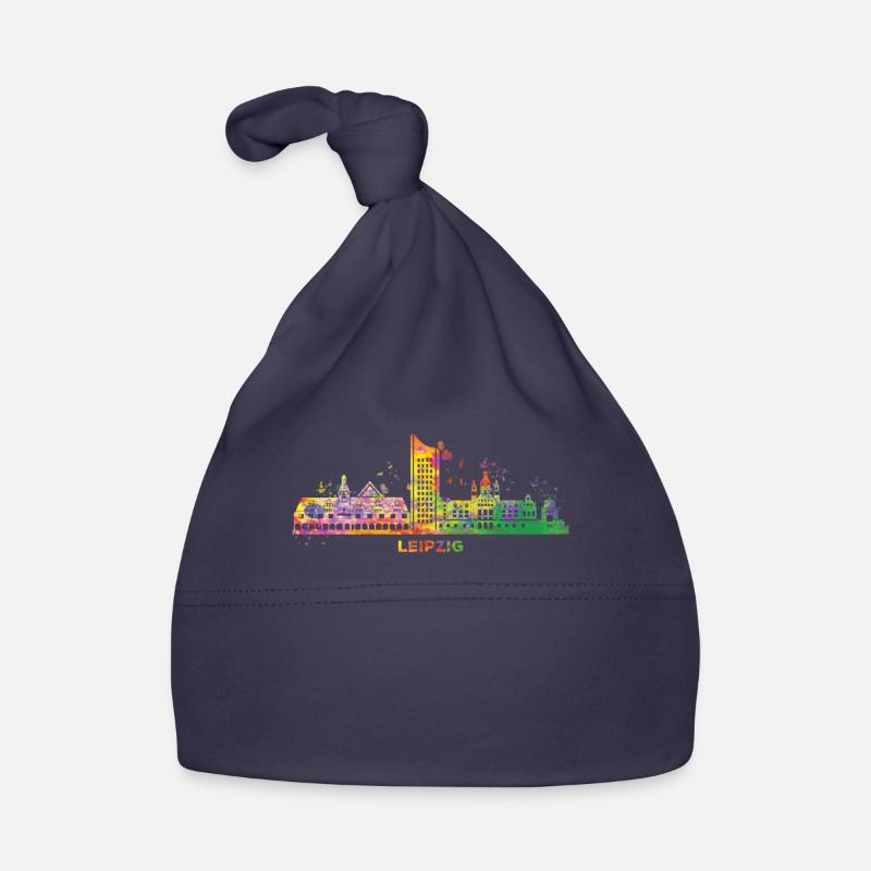 Leipzig Skyline Coloré Leipzig Uniriese Bonnet bio Bébé