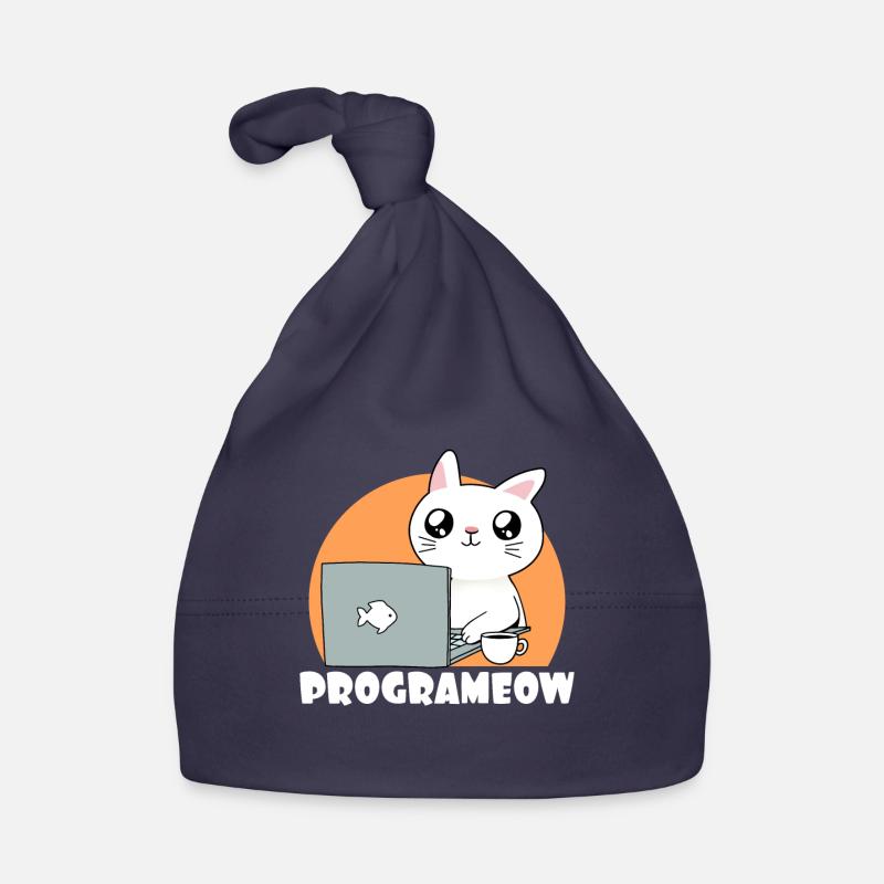 Cute Programeow I Are Programmer Programming - Baby Bio-Mütze - Navy