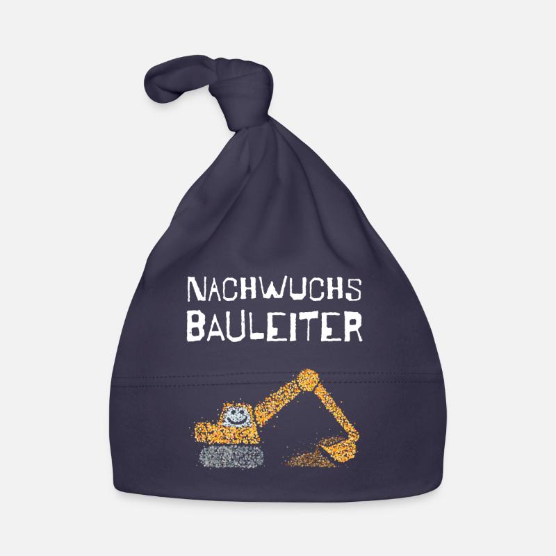 Nachwuchs Bauleiter Bagger Baggerfahrer Baby Bio-Mütze
