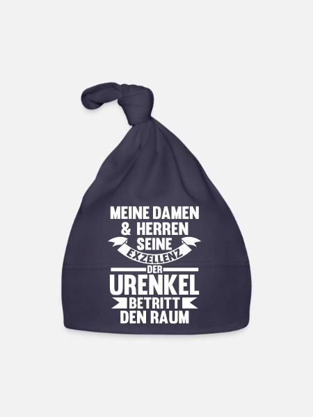 Urenkel - Baby Bio-Mütze - Navy - Vorne