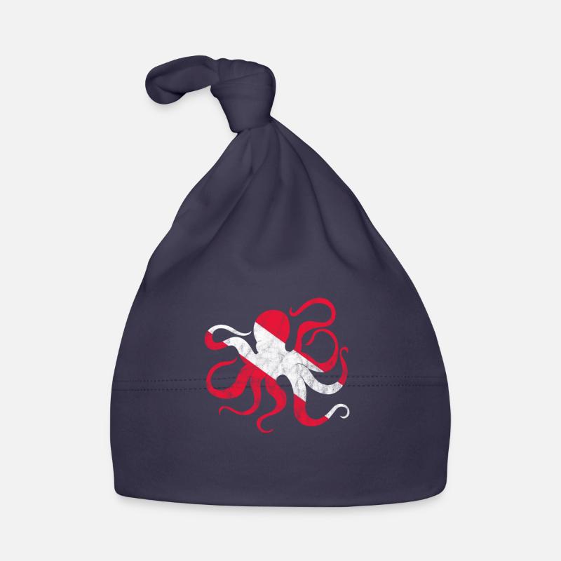 Octopus Octopus Octopus Octopus Sea Gift - Bonnet bio Bébé - marine