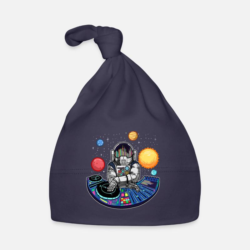 Techno Music Lover Space EDM Astronaut DJ Organic Baby Cap