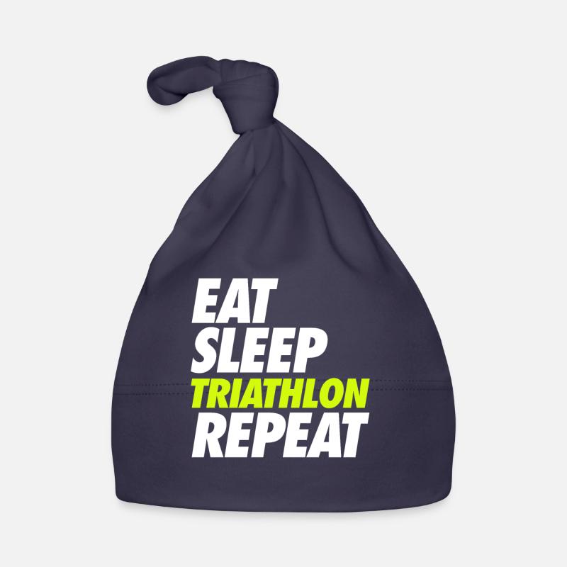 Eat Sleep Triathlon Repeat Baby Bio-Mütze