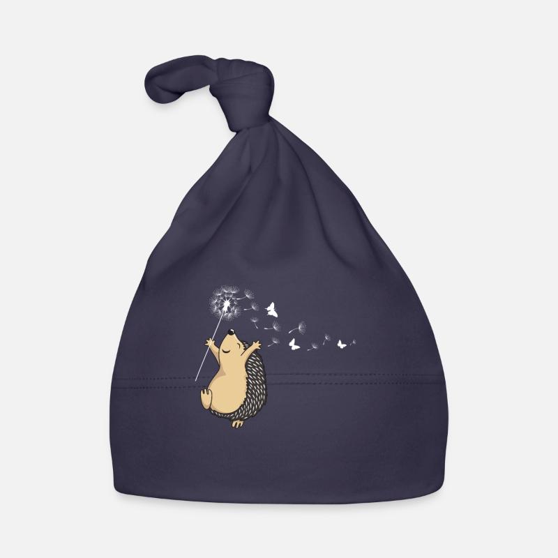 Igel Igel Igel - Baby Bio-Mütze - Navy