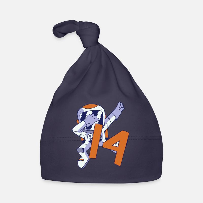 14th Birthday Astronaut 14 Years Space Galaxy Organic Baby Cap