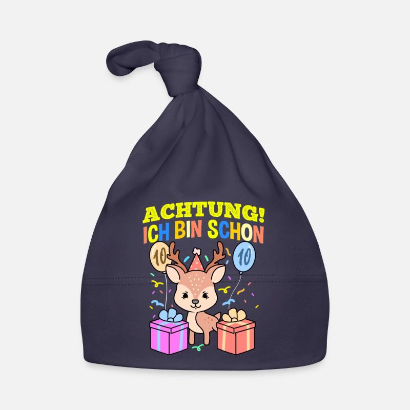 Achtung Ich Bin Schon 10 Geburtstag Hirsch Baby Bio-Mütze