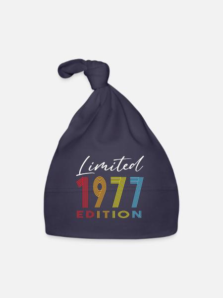Limited Edition 1977 - Organic Baby Cap - navy - Front