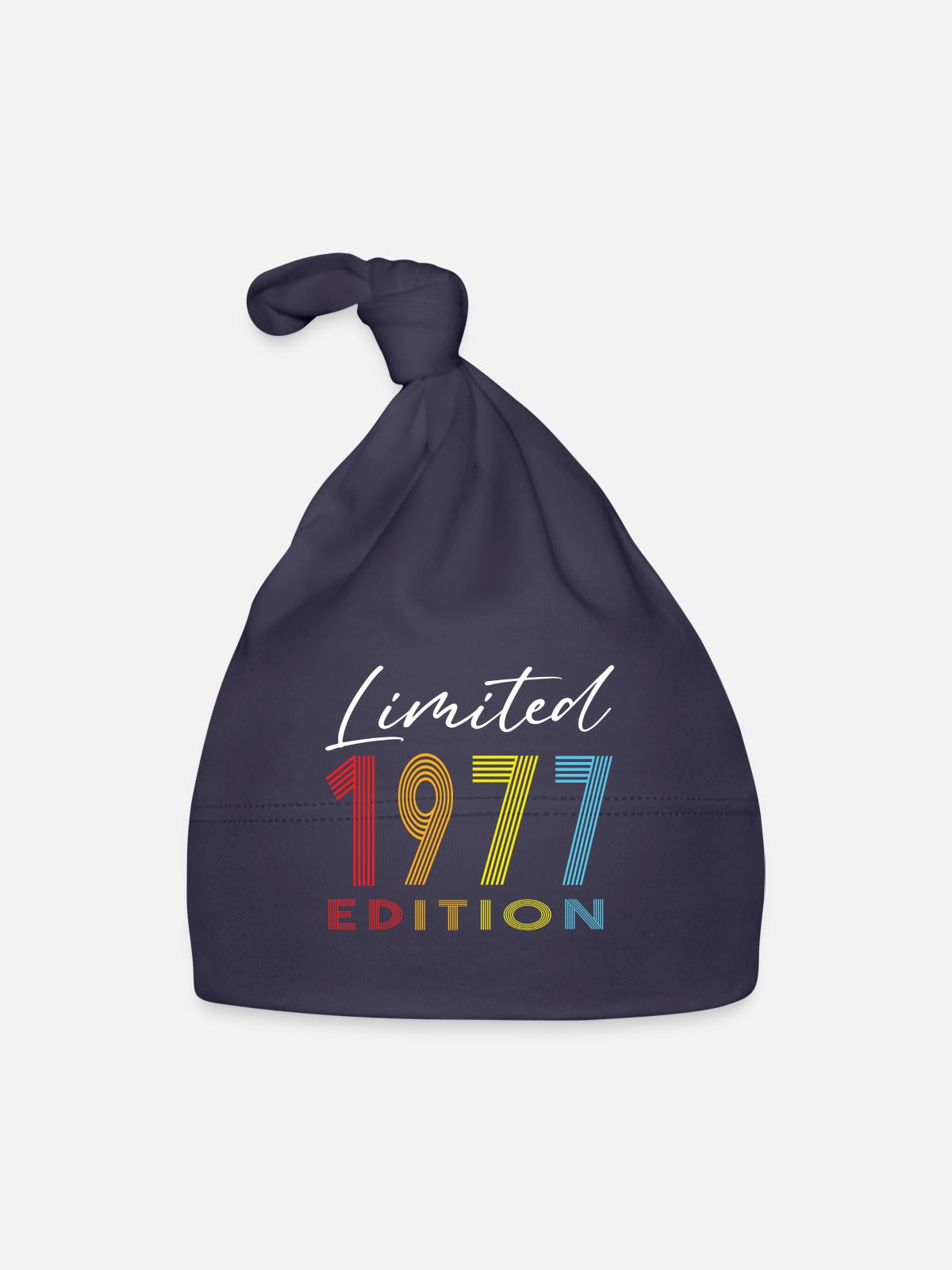 Édition limitée 1977 - Bonnet bio Bébé - marine - Devant