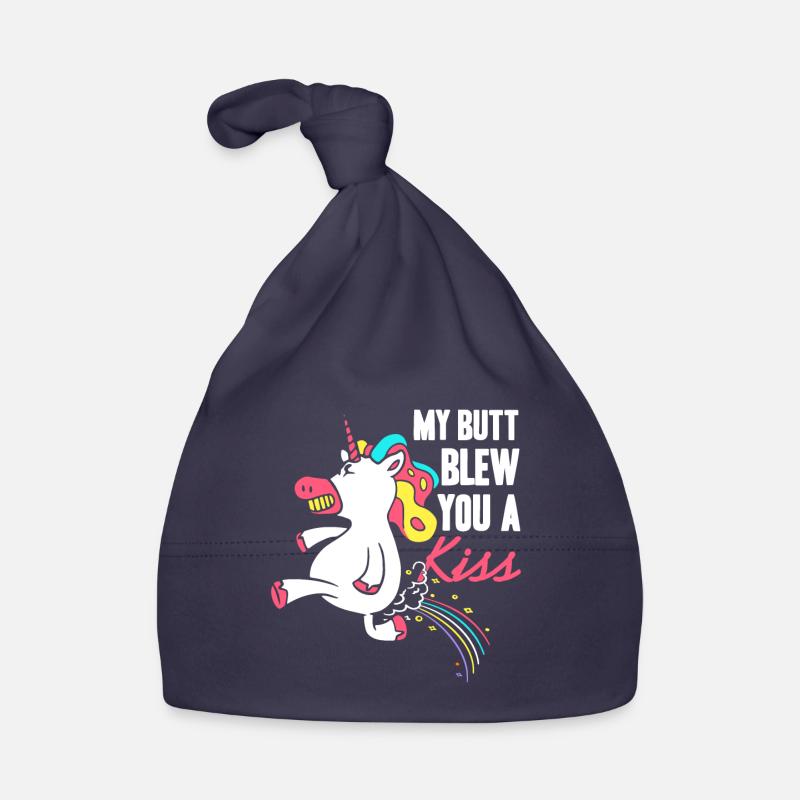 Mein Hintern pustet dir einen Kuss Einhornfurz Ein Baby Bio-Mütze