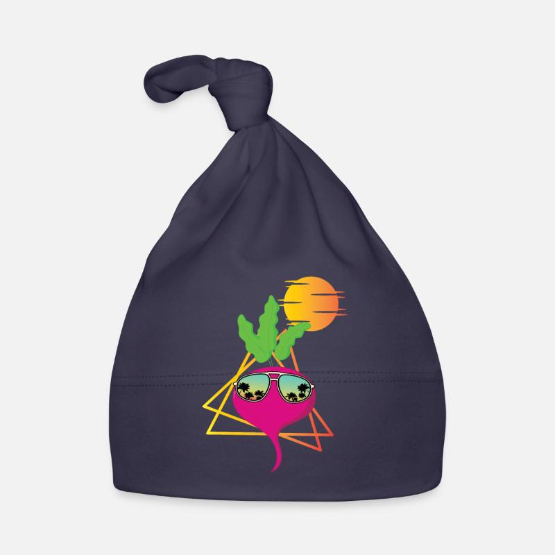 Retro Radieschen Baby Bio-Mütze
