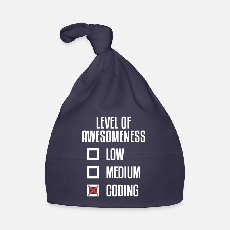 Level Of Awesomeness Low Medium Coding Programming Baby Bio-Mütze