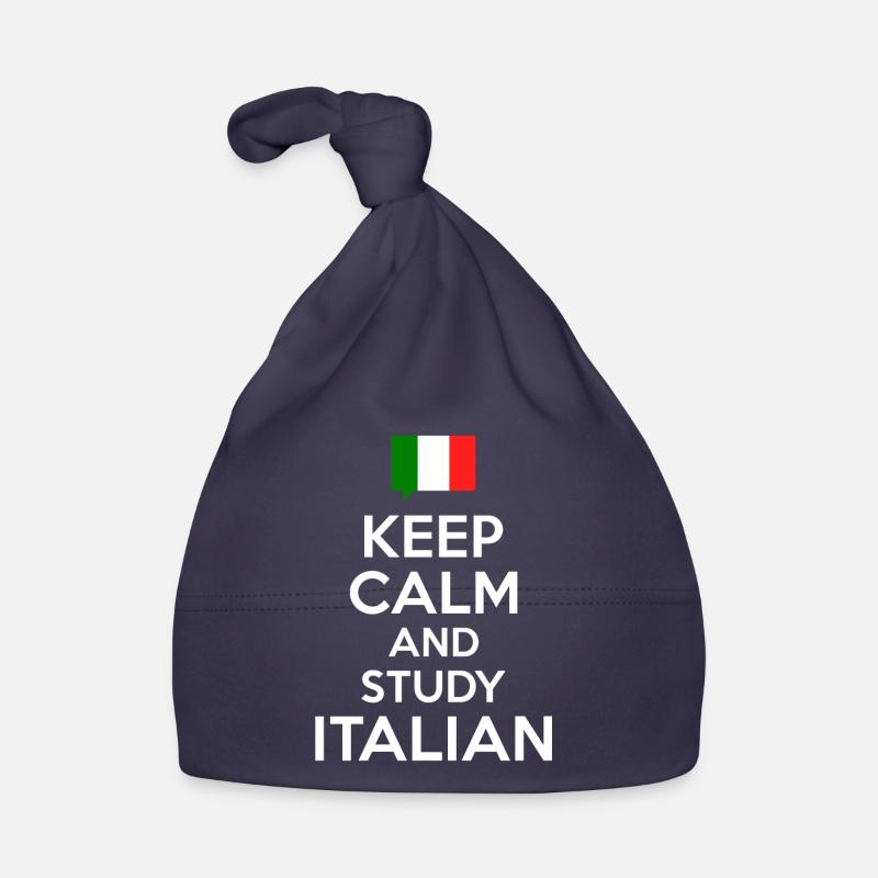 Keep Calm and study Italian Baby Bio-Mütze