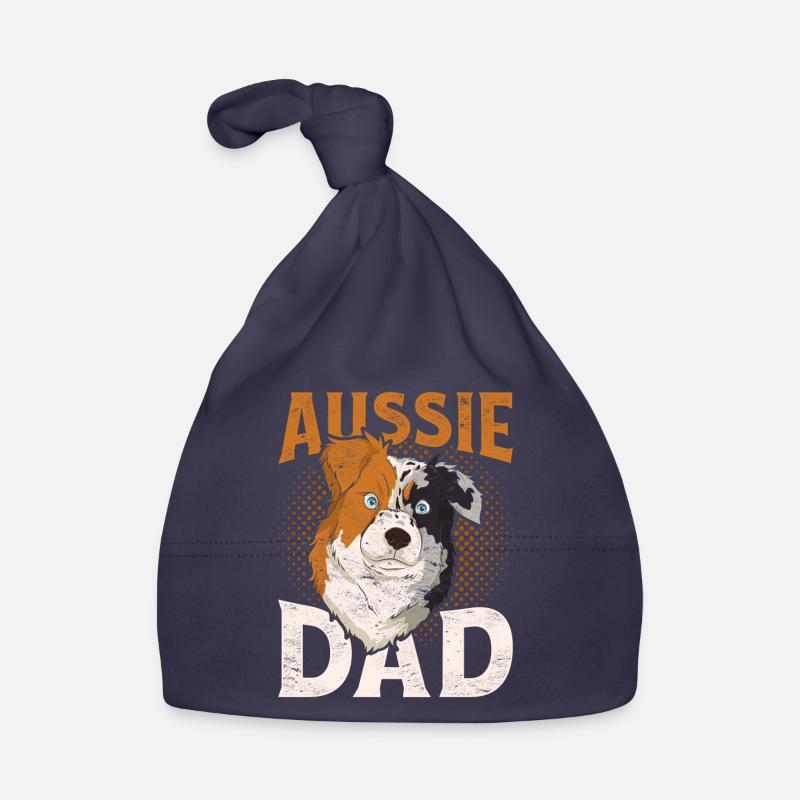 Aussie Papa Dog Gift Australian Shepherd Organic Baby Cap