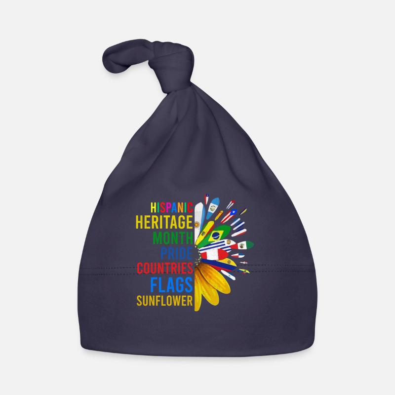 Hispanic Heritage Month Pride Countries Flags Sunf Baby Bio-Mütze