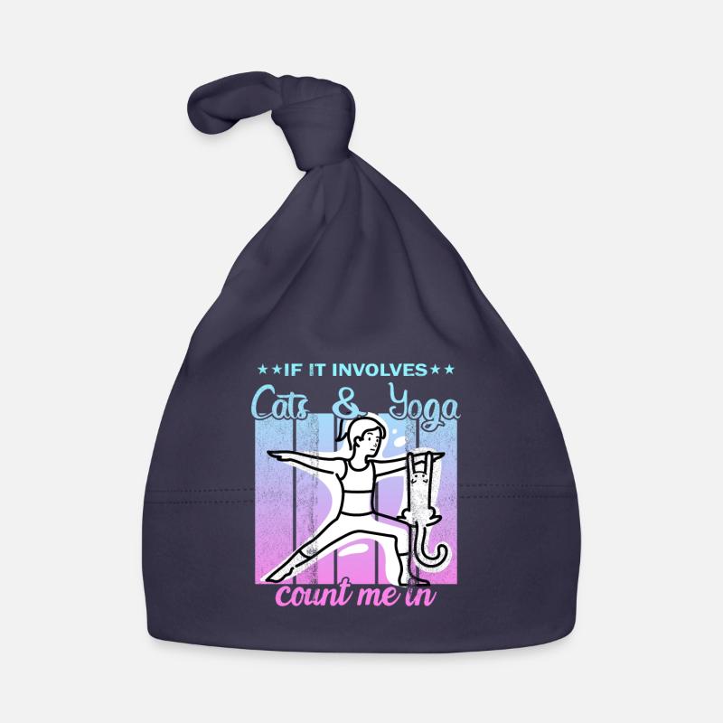 If It Involves Cats & Yoga count me in Organic Baby Cap