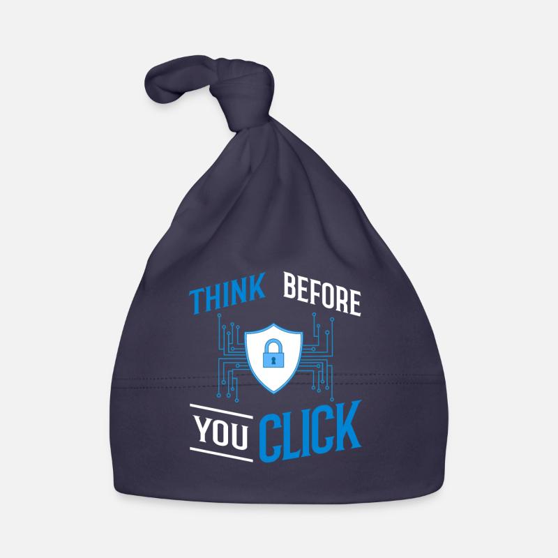 Cyber Security Information Computer Sicherheit - Baby Bio-Mütze - Navy